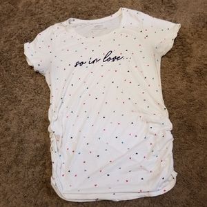 ✨2/$15✨ Motherhood Maternity "So in Love" White T